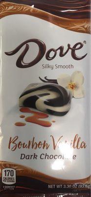 Premium bourbon vanilla swirled throughout silky smooth dark chocolate, bourbon vanilla