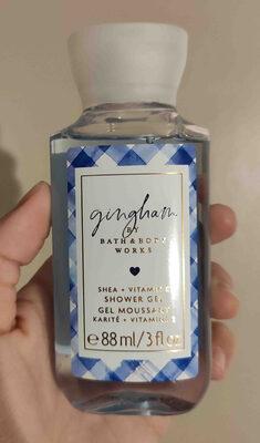 gingham shower gel
