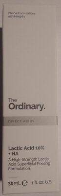 The Ordinary Tinh chất Lactic Acid 10% + HA