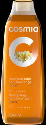 Shampoo bath and shower gel 3 in 1 monoï