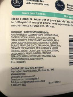 CeraVe Sữa rửa mặt tạo bọt