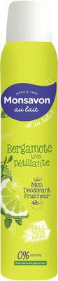 Monsavon Déodorant Femme Spray Bergamote Très Pétillante 200ml