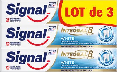 Signal Dentifrice Integral 8 White 75ml Lot de 3