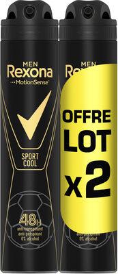 REXONA Déodorant Anti-transpirant Champions Spray Antibactérien 2x200ml