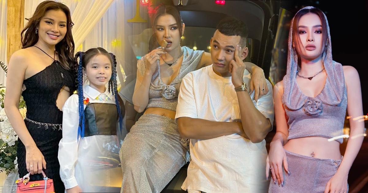 Phương Trinh Jolie chăm diện áo ngắn cũn, khoe vòng eo "đốt mắt" ở tháng thứ ba thai kì