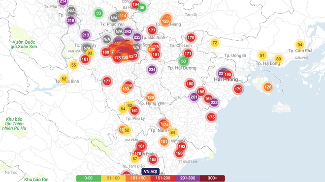 Sáng 2/11, Hà Nội báo động tím
