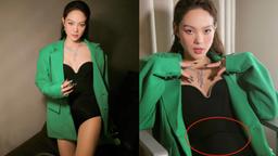 Mới đầu năm Minh Hằng đã "lên đồ" sang chảnh nhưng vòng 2 lùm lùm khiến fan thắc mắc