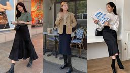 Gợi ý 10 set đồ chuẩn sang-xịn-mịn với chân váy đen giúp chị em xoá tan nỗi lo bị cộng thêm vài tuổi