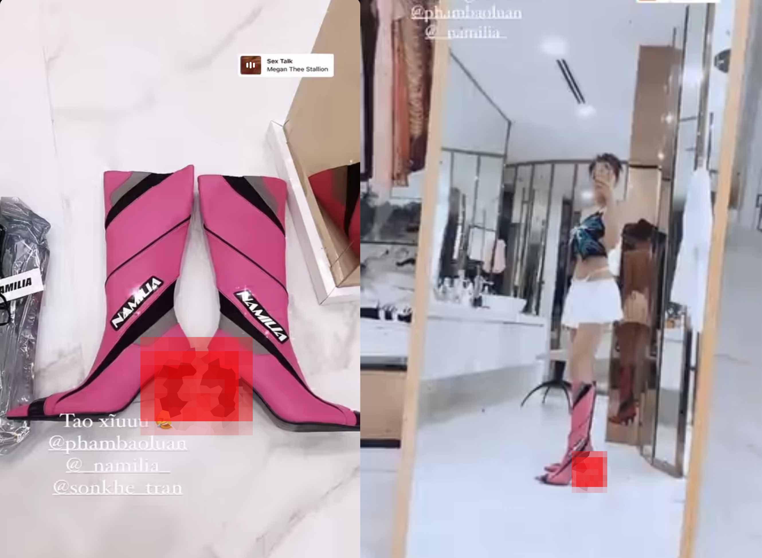 Ngọc Trinh tậu giày hiệu có thiết kế khiến fan đỏ mặt