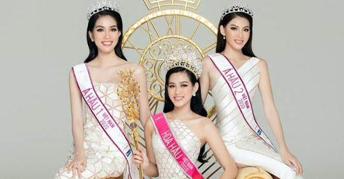 Hoa hậu Đỗ Thị Hà đọ sắc cùng 2 Á hậu trong BST mới của NTK Trần Hùng