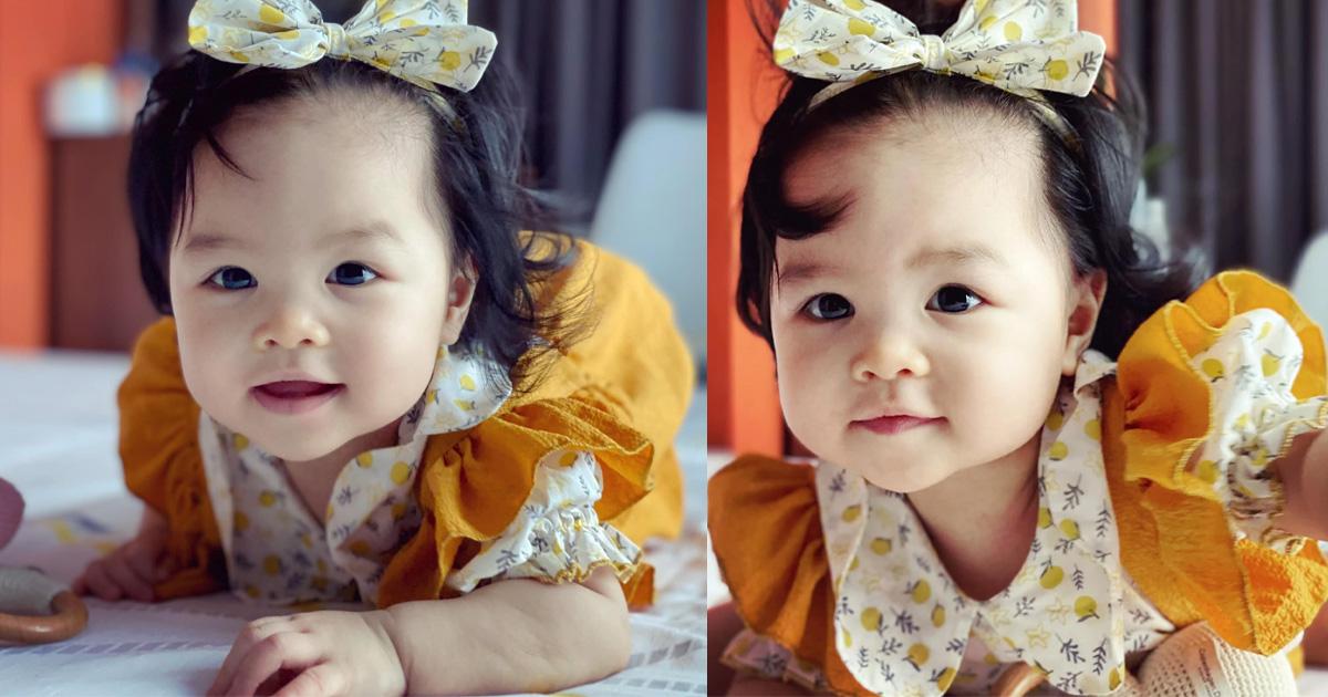 Loạt ảnh đáng yêu "búng ra sữa" của con gái thứ 2 nhà Trần Bảo Sơn