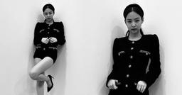 Jennie khoe chân thon dài, thần thái sắc lạnh