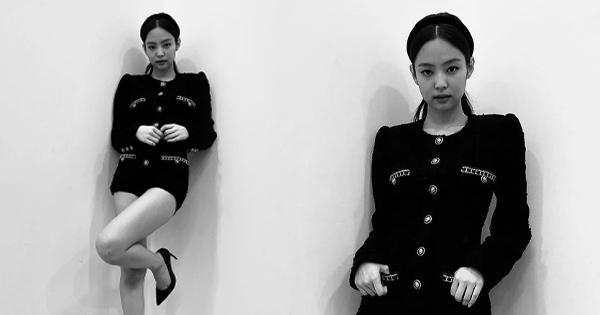 Jennie khoe chân thon dài, thần thái sắc lạnh
