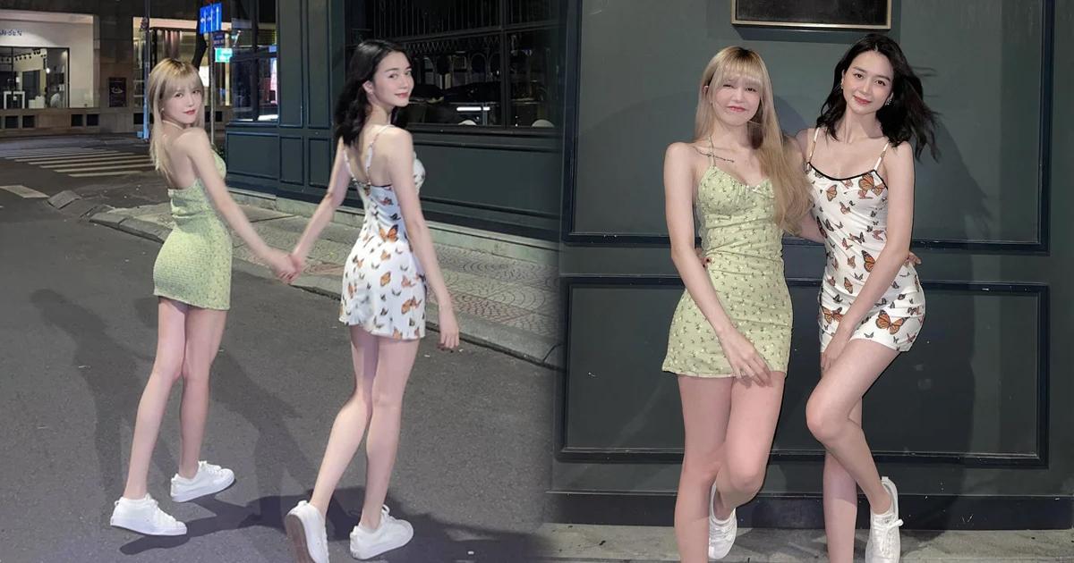 Thiều Bảo Trâm và chị gái Thiều Bảo Trang đọ dáng thon, chân dài