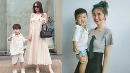 Hòa Minzy được khen như chị gái của bé Bo khi mặc đồng điệu