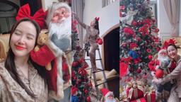 Bảo Thy "flex" không gian Giáng sinh "lóa mắt" trong biệt thự triệu đô