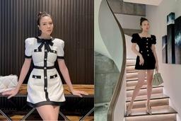 Con gái rượu được hơn 1 tuổi, Đàm Thu Trang chính thức "về dáng", khoe vòng eo "bé bằng cái nắm tay"