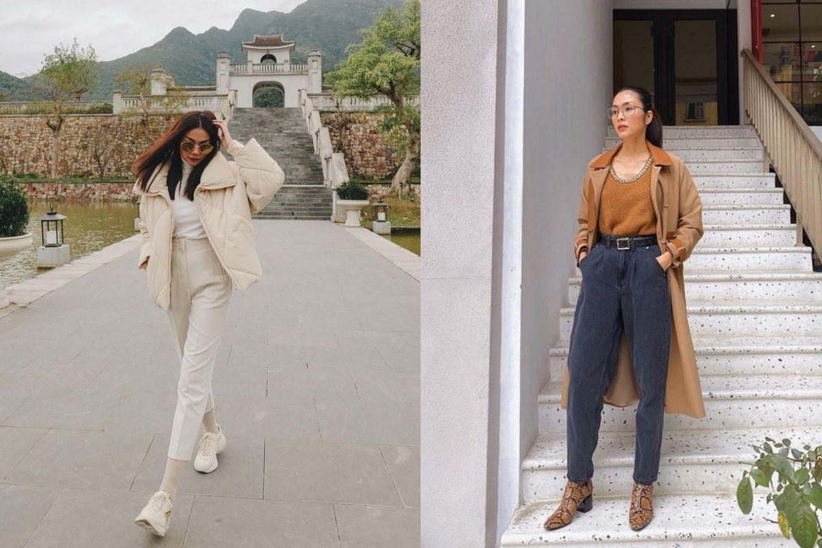 Sao Việt mặc đồ layer siêu chất mùa lạnh: Hà Tăng phối màu tinh tế, Thanh Hằng trên dưới một màu