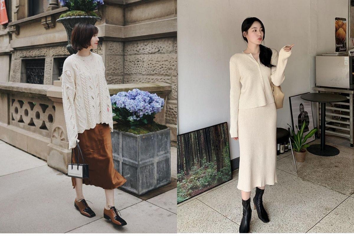 4 cách mix áo len xinh yêu cùng chân váy, áp dụng đảm bảo crush vừa nhìn đã "đổ"