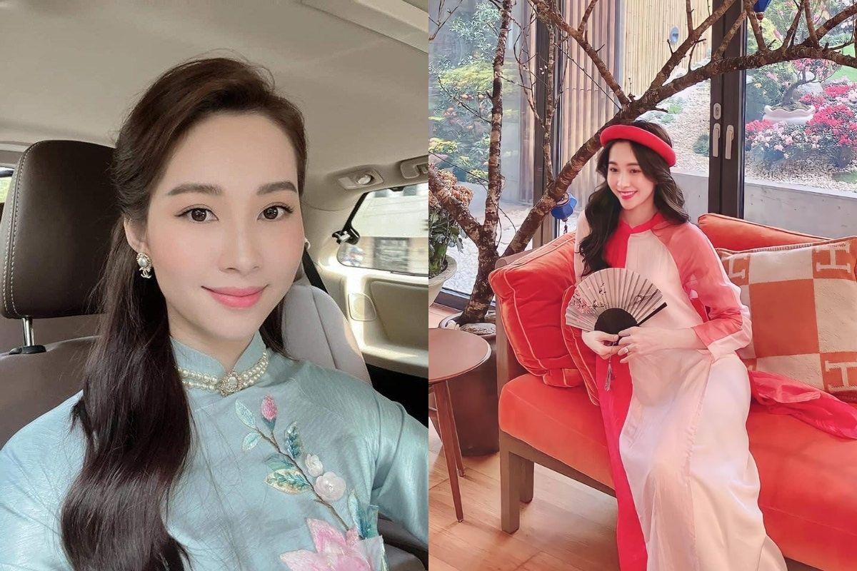 Năm chưa hết mà Hoa hậu Đặng Thu Thảo đã lên đồ với áo dài như Tết
