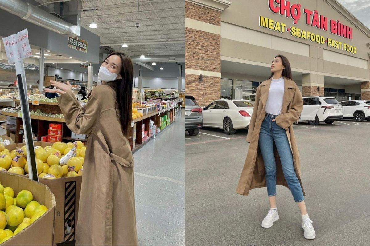 Đỗ Thị Hà lên đồ đi chợ tại Mỹ: Đơn giản, "basic" nhưng được người hâm mộ khen ngợi hết lời