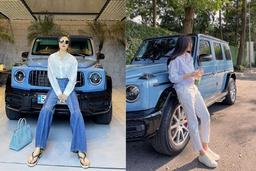 Đi giày bệt để cân xứng với chồng nhưng Đàm Thu Trang vẫn trông cao ráo hơn thực tế