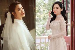 Những chiếc áo dài cưới đắt đỏ của dàn dâu V-biz: Nàng WAG Mai Hà Trang có phá đảo các đàn chị?