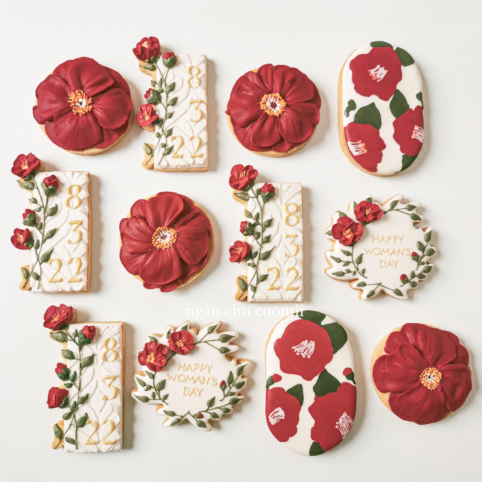 Cách làm bánh quy hạnh nhân hoa trà vừa đẹp mắt lại vừa ý nghĩa để tặng ngày 8/3