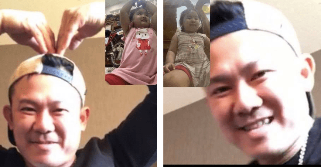 Hình ảnh Vân Quang Long tươi cười gọi điện cho con gái làm khán giả xót xa