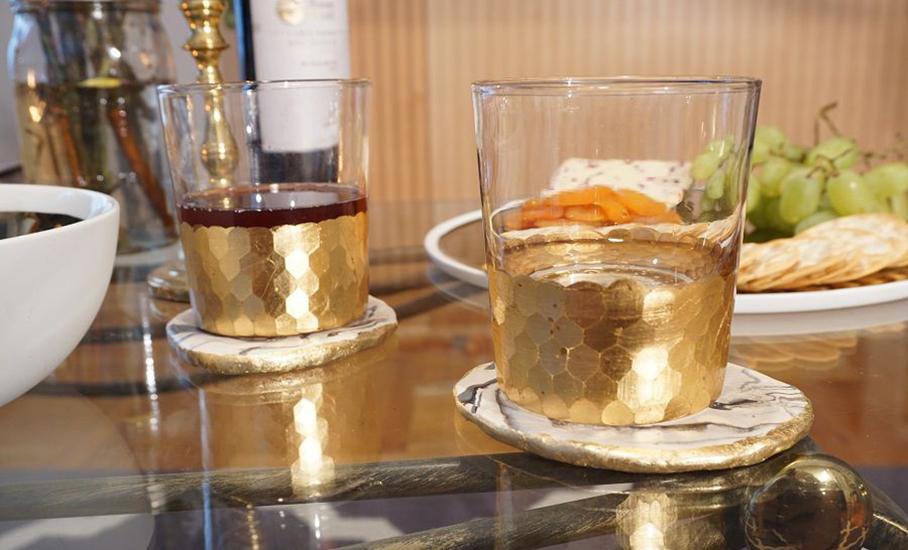 Làm lót cốc giả đá cẩm thạch đẹp không thua đá thật bằng đất nặn trẻ em