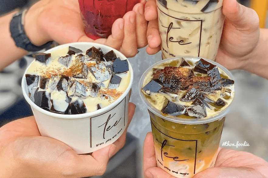 Tiệm trà sữa sương sáo nhiều vị, giá bình dân ở quận 1, Sài Gòn