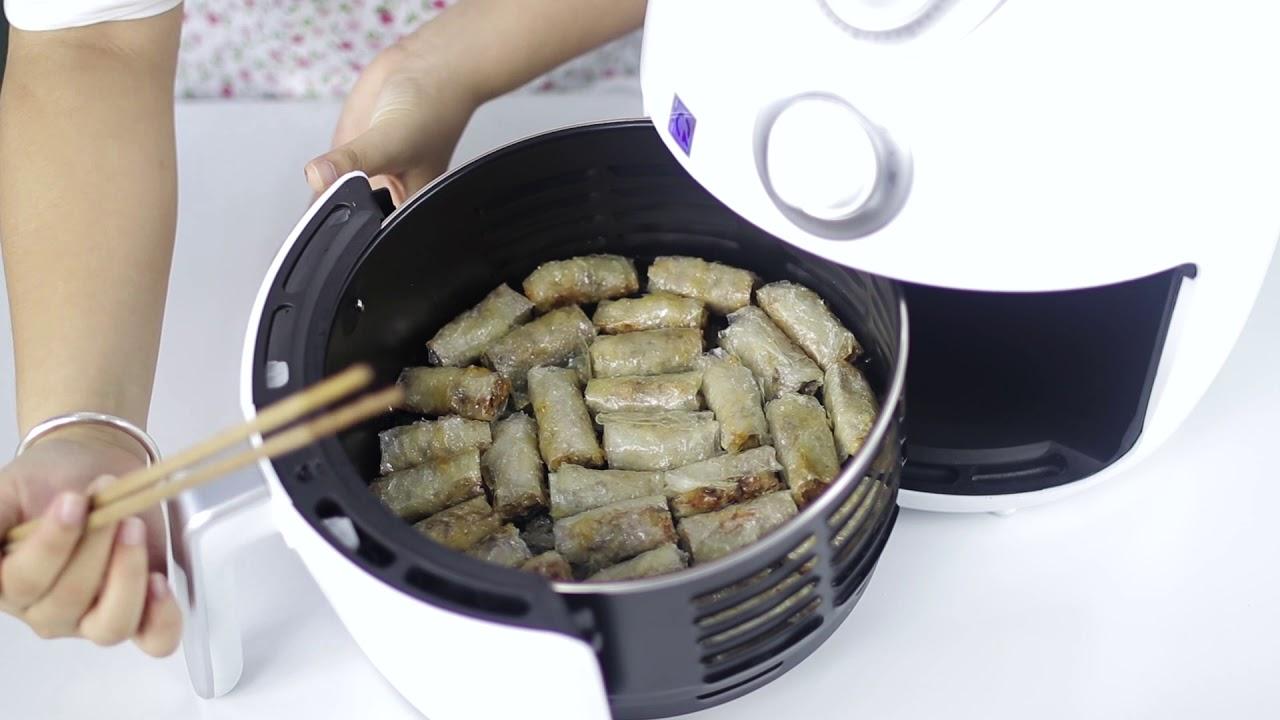 Cách rán nem bằng nồi chiên không dầu mà vẫn vàng giòn như khi rán bằng dầu