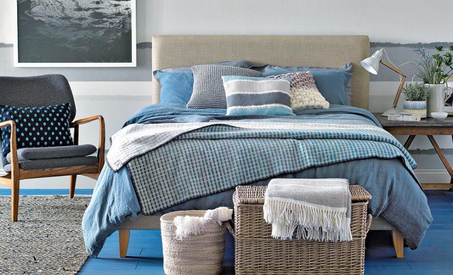 Phòng ngủ màu xanh lam, cách giữ bình yên, tĩnh tại trong cuộc sống xô bồ