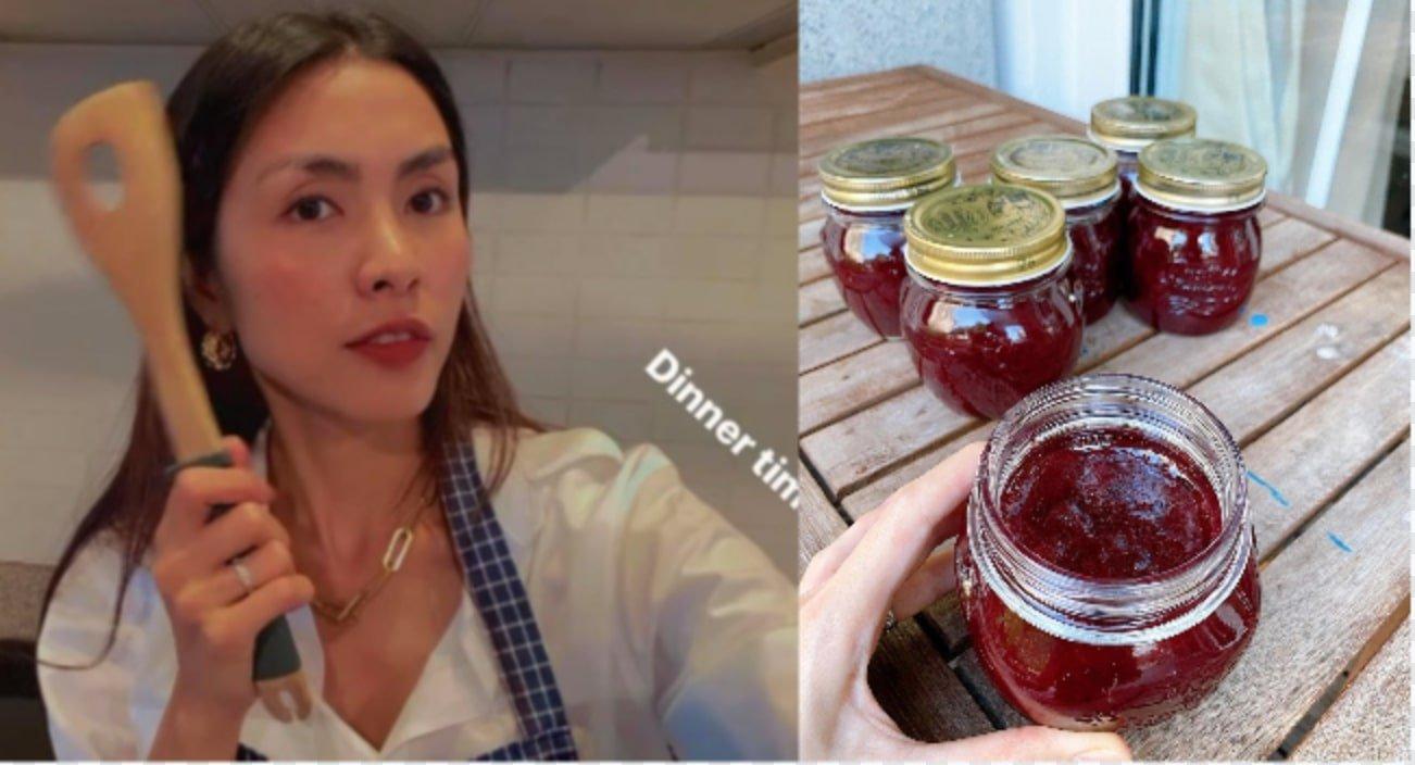 Tăng Thanh Hà bày cách làm mứt mận đơn giản, Thanh Hằng làm bánh dẻo bí đỏ