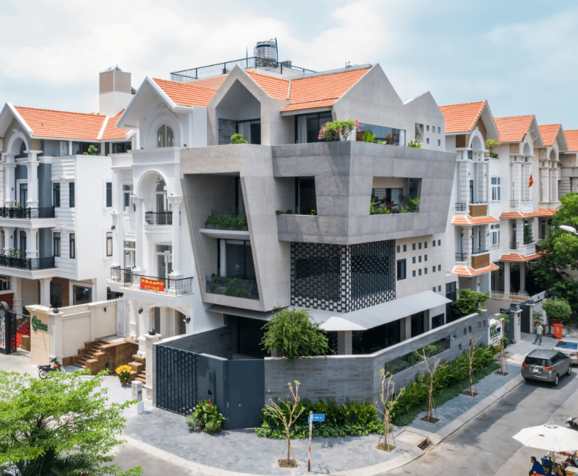 J14 Residence: Nhà phố 2 mặt tiền có thiết kế hình khối thú vị ở Quận 7