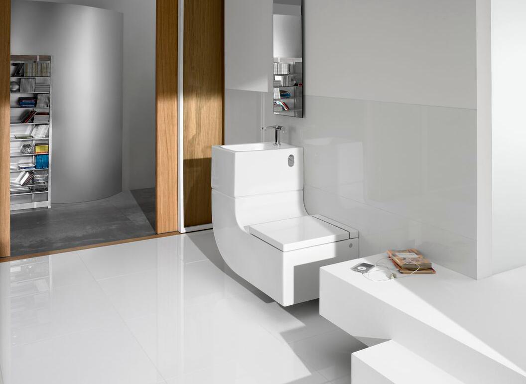 Bồn rửa tích hợp toilet: Món nội thất thông minh dành cho phòng tắm nhỏ