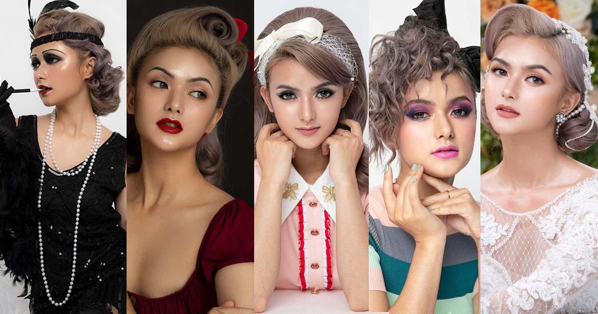 Nữ giảng viên xinh đẹp tái hiện xu hướng trang điểm 100 năm qua