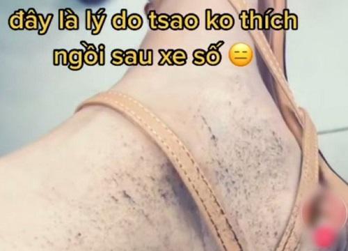 Cô gái trẻ bị chỉ trích khi tuyên bố không ngồi sau xe số vì sợ bẩn