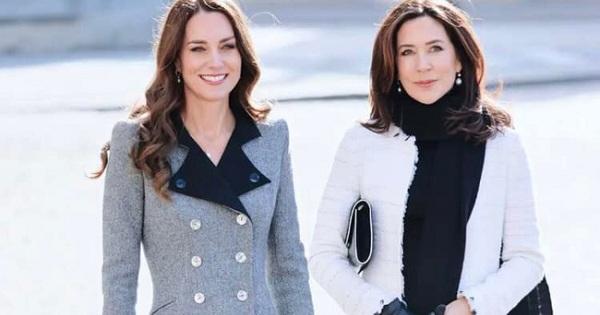 Hai nàng dâu của hoàng gia châu Âu - Công nương Kate và Vương phi Đan Mạch - lần đầu đọ sắc