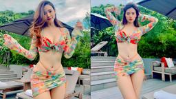 Midu mặc bikini hoa rực rỡ nhưng ánh mắt fan chỉ "va vào" vòng eo con kiến