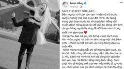 Một tuần trước đám cưới, Minh Hằng nhắn nhủ ông xã: "Em xin làm vợ bảo vệ anh một ngày"