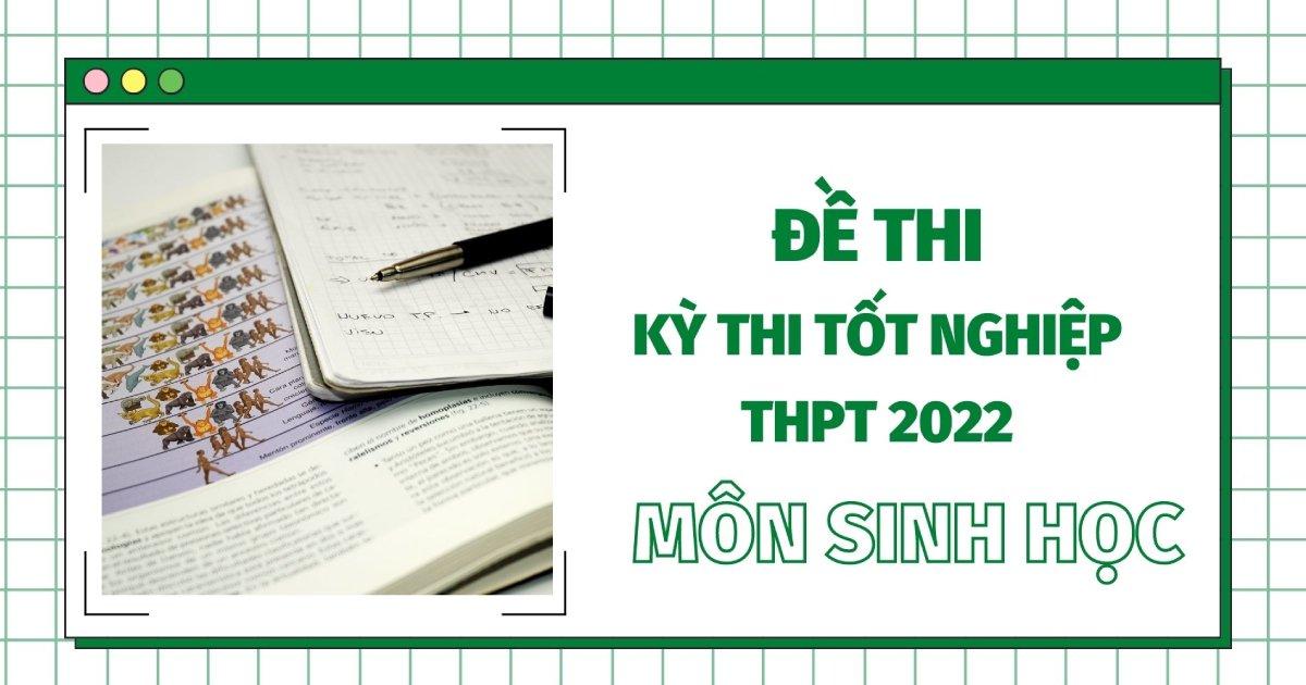 Đề thi THPT Quốc gia năm 2022 môn Sinh học chính thức (đang cập nhật tất cả các mã đề)