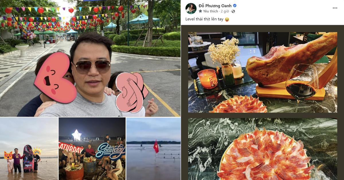 Shark Bình đưa con đi chơi tết Trung thu, Phương Oanh ngồi uống rượu vang tại gia