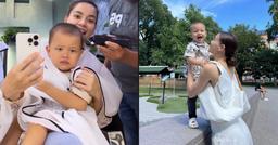 Khoảnh khắc "bất ổn" của Leon nhà Hồ Ngọc Hà khi được mẹ cho đi "tút tát nhan sắc"