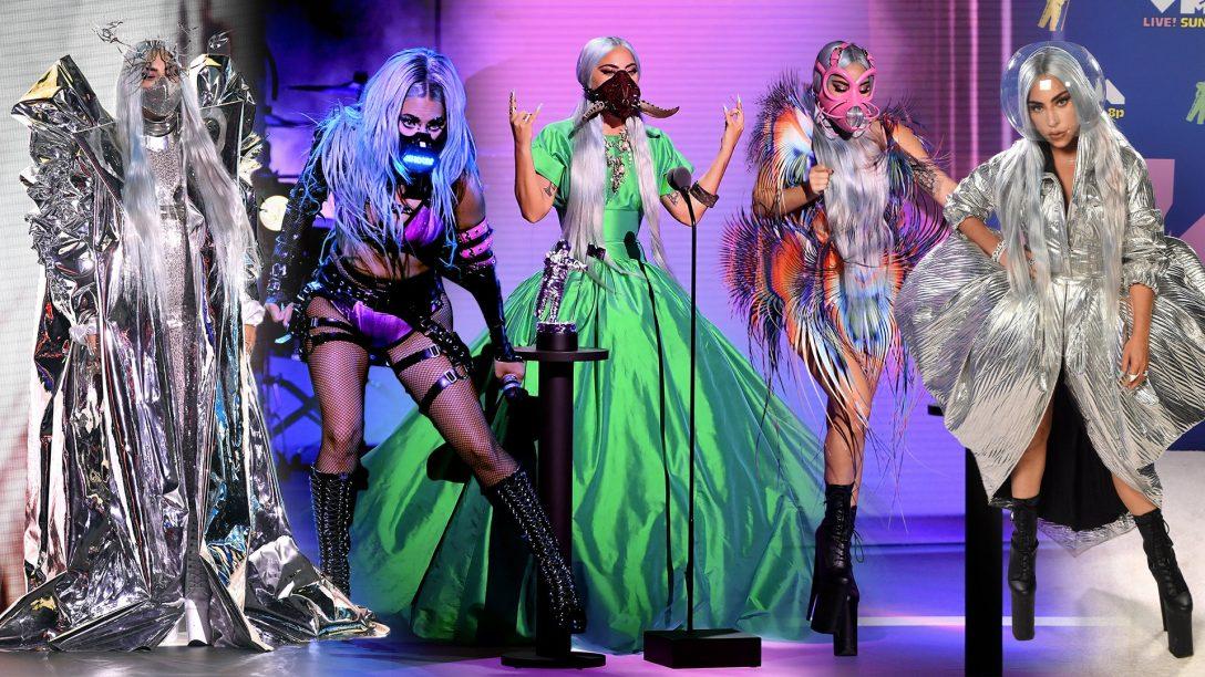 Váy áo ấn tượng tại lễ trao giải VMAs Awards của Lady Gaga