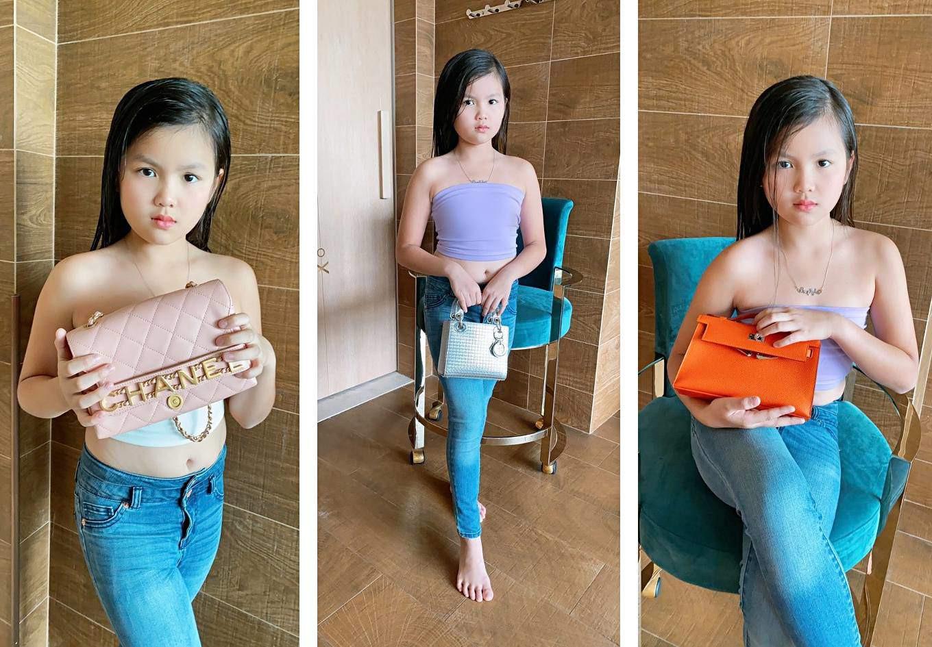 Cặp song sinh khoe túi hiệu có gia thế khủng: Mẹ hoa hậu, bố doanh nhân