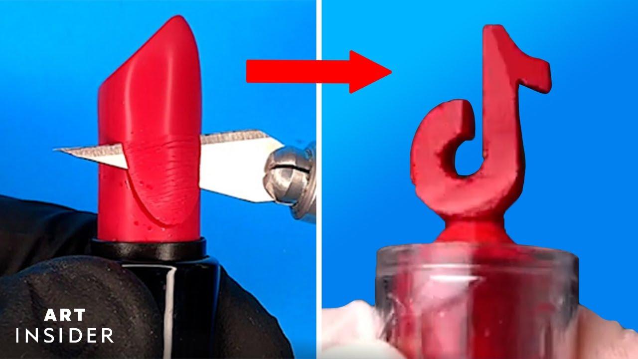 Nghệ sĩ điêu khắc son môi thành những tác phẩm nghệ thuật