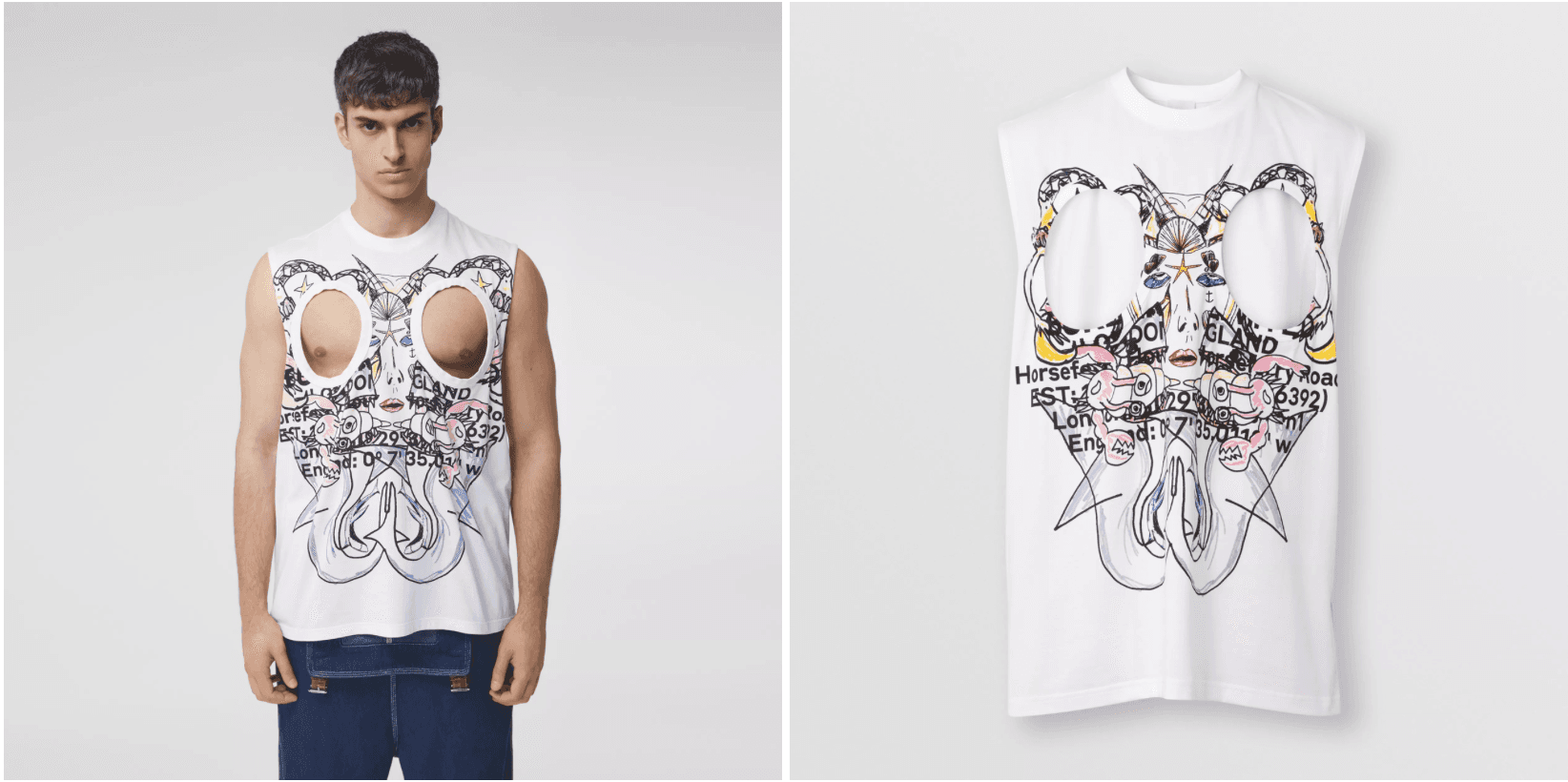 Burberry ra mắt những chiếc áo thủng vị trí nhạy cảm trong BST Xuân-Hè 2021