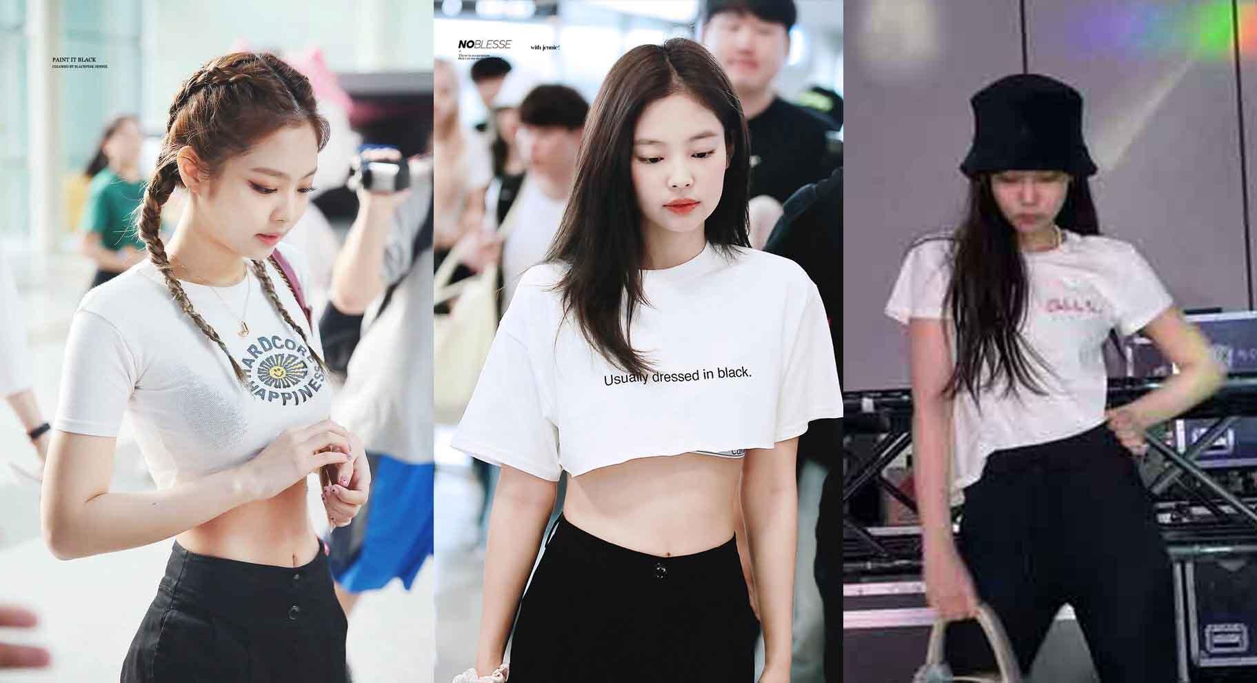 Jennie (BLACKPINK) mặc toàn áo thun trắng nhưng vẫn thời thượng