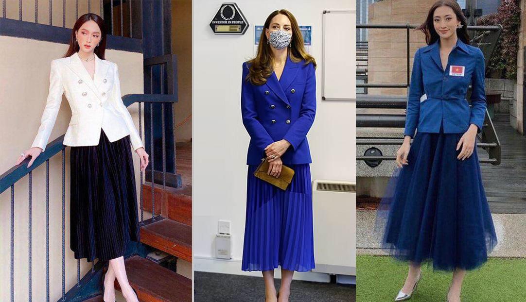Học công nương Kate mix blazer với chân váy, mỹ nhân Việt "lên đời" quý tộc
